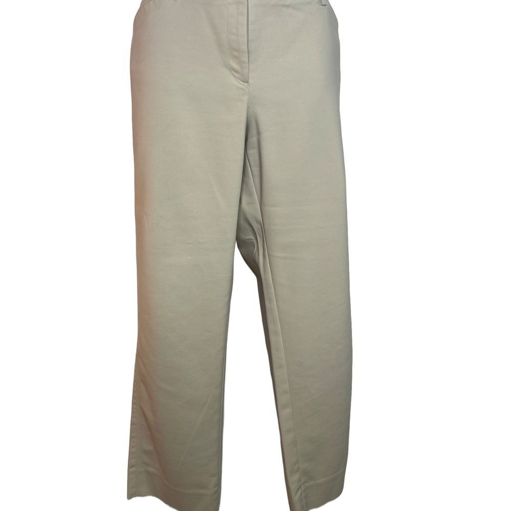White House Black Market Cream Slim Ankle Pants Size 10R
